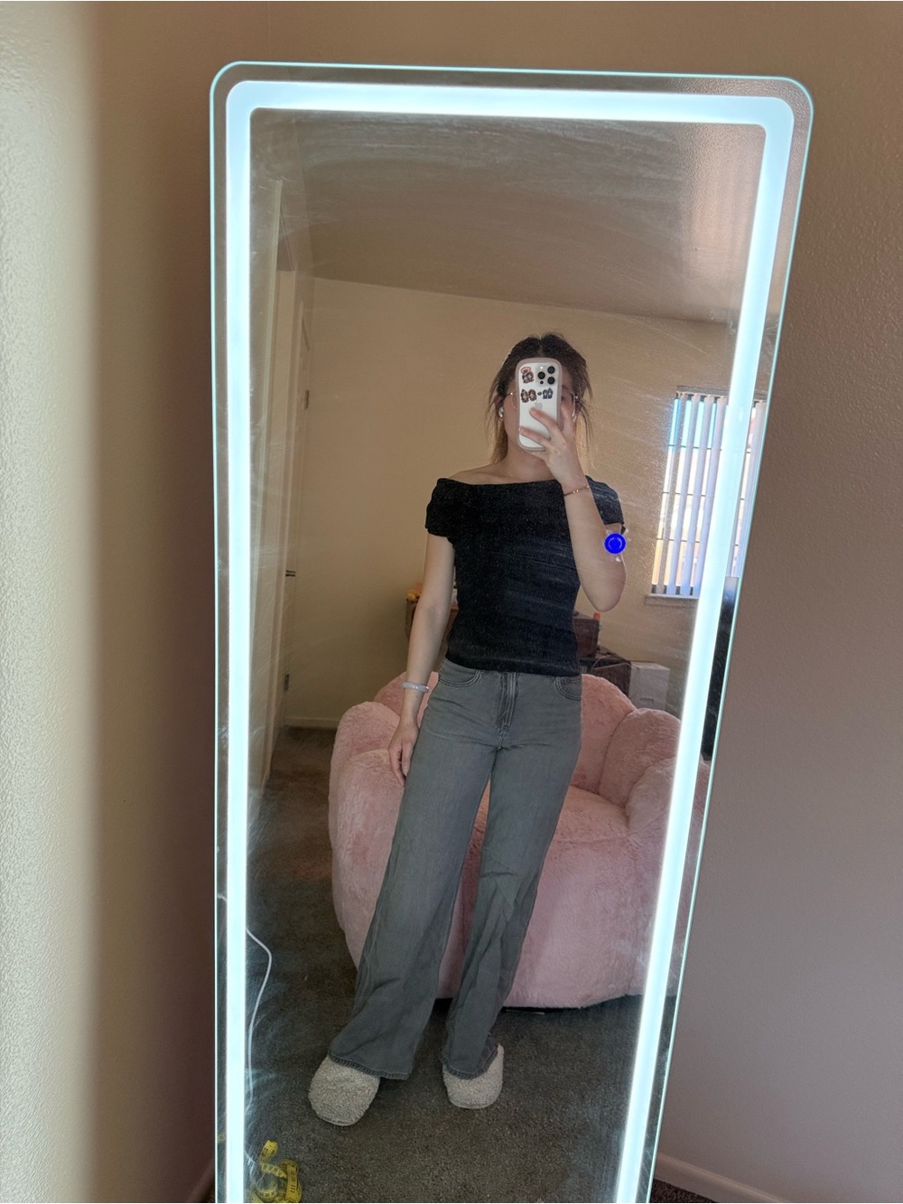 Women’s Gray Wide-Leg Pants - Casual Pull-On Style